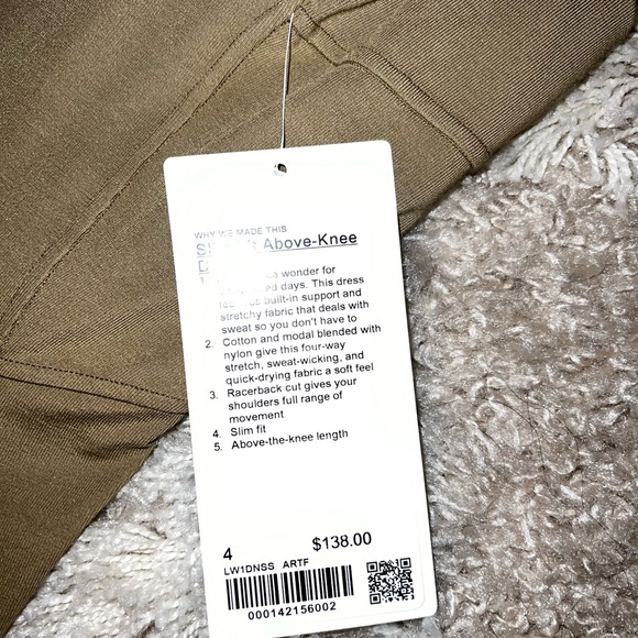 Lululemon nwt dress, artifact color, size 4 - Picture 2 of 2